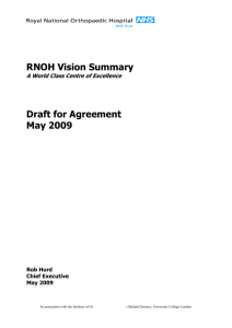 RNOH Vision Strategy (May 2009) - Royal National Orthopaedic