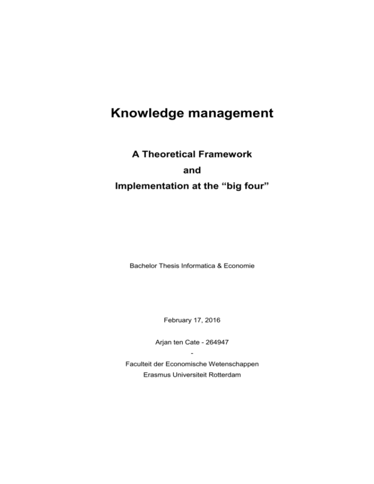 thesis title knowledge management