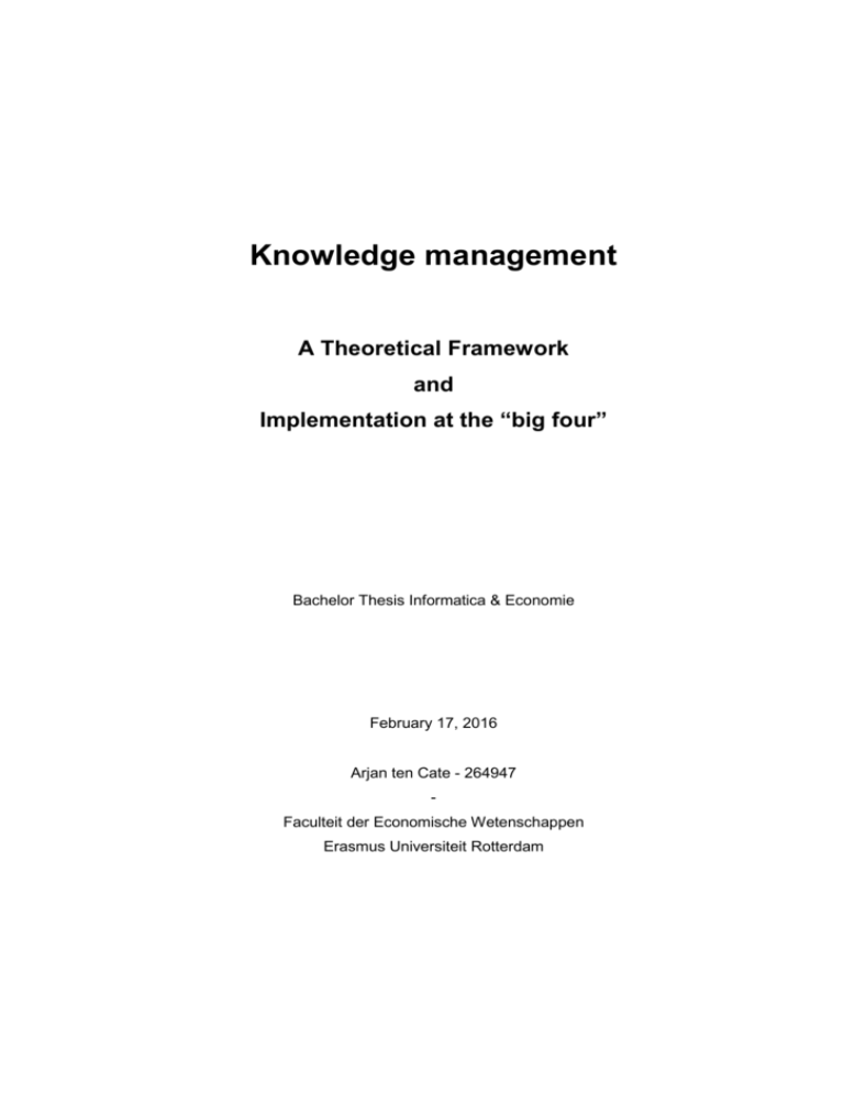 phd thesis topics in knowledge management