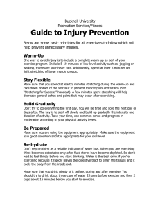 Injury Prevention - Bucknell University