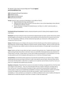 Mr. Brown`s Year Long Curriculum Map for 8th Grade Algebra paul