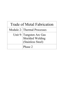 Tungsten Arc Gas Shielded Welding
