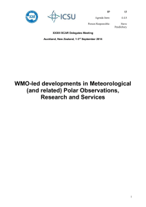 WMO-led Antarctic-related activities