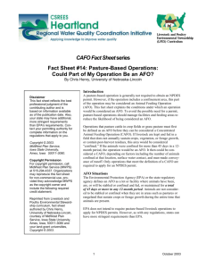 CAFO Fact Sheet #14 - Heartland Regional Water Coordination