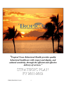 Strategic Plan FY 2011-2012 - Tropical Texas Behavioral Health