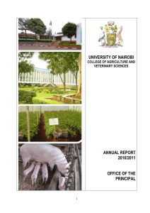 2010/2011 Report - College of Agriculture and Veterinary