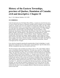 History of the Eastern Townships, province of Quebec
