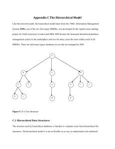 Appendix C-The Hierarchical Model