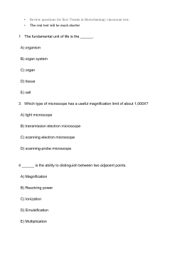 Grade 11 Biology Exam Review