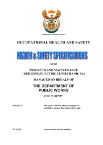 OCCUPATIONAL AND SAFETY - Department of Public Works