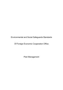 Environmental and Social Safeguards Standards