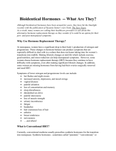 BIOIDENTICAL HORMONES -