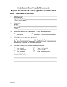 Facility Review Form
