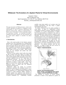 Wildwood: The Evolution of L-System Plants for Virtual