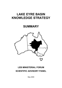 Lake Eyre Basin Knowledge Strategy - Summary (DOC