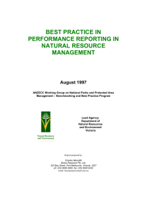 Best Practice in Performance Reporting in Natural Resource