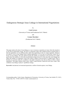 Endogenous Strategic Issue Linkage in International Negotiations