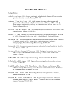 G632: BIOGEOCHEMISTRY Isotopic Studies Adlis, D.S., and others