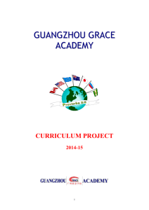 curriculum project - Guangzhou Grace Academy