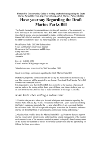 Have your say Regarding the Draft Marine Parks Bill