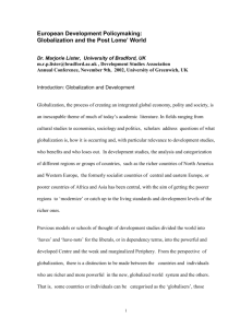 European Development Policymaking Globalization and the Post