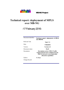Technical report: deployment of MPLS over MB-NG