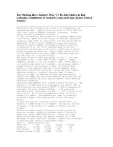 Michigan Equine Economic Impact Study 2007