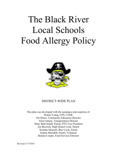 Food Allergy Policy - Black River School District