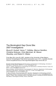 CRP 25, 2008 HUCKELL ET AL.95 The Mockingbird Gap Clovis Site