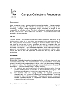 Collections-Procedure and Instructions