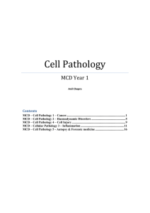 MCD – Cell Pathology 1 – Cancer