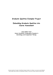 Embedding graduate qualities into course assessment