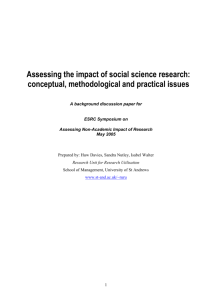 Assessing the impact of social science research: conceptual