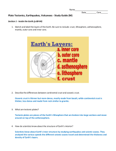 Plate tectonics study guide M 2015 – key