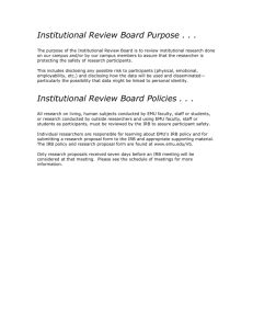 Institutional Review Board Purpose