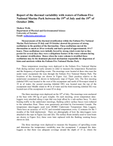Report of the thermal variability with waters of Fathom Five National
