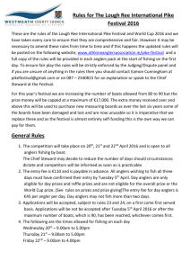Rules for 2016 Lough Ree International Pike Festival & World Cup