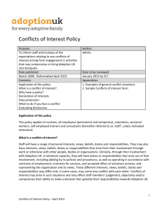 Conflict of Interest policy