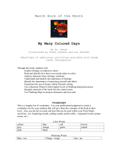My Many Colored Days Printables and Teaching Ideas