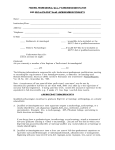 federal professional qualification documentation