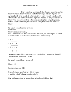 2.(4) Counting Binary Bits