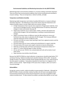 Environmental conditions and monitoring