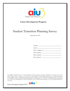 AIU Student Transition Survey