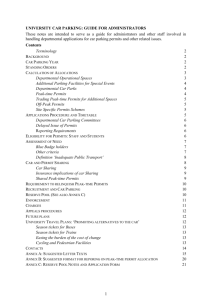 Car Parking Year - University Offices