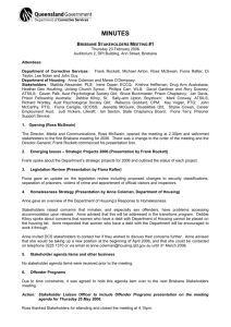 Minutes of Brisbane Stakeholders Meeting #1, 23 February 2006