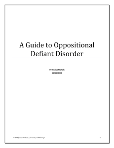A Guide to Oppositional Defiant Disorder