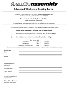 Equal opportunities monitoring form