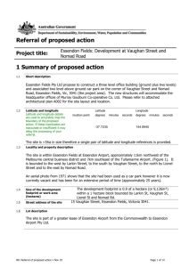 Referral of proposed action - Department of the Environment