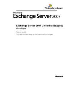 Exchange Unified Messaging Explained - Center