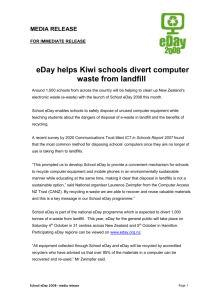 eDay helps Kiwi schools divert computer waste from landfill